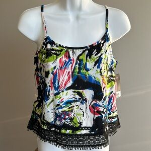 NEW Cotton Candy Graffiti Print Tank Top